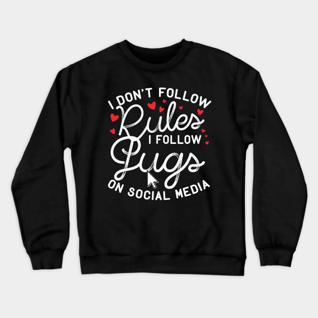 pugs Crewneck Sweatshirt by CurlyDesigns